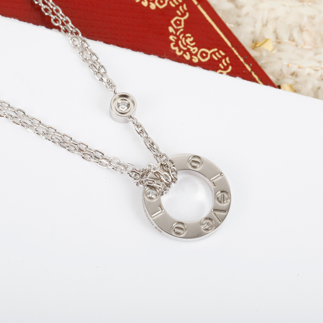 Cartier love series double layer cake necklace