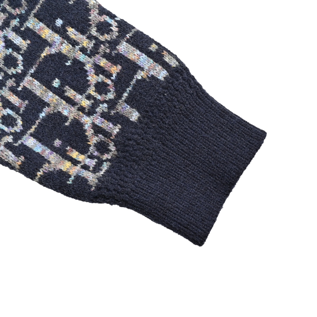 Dior 24Fw all-over monogram jacquard cardigan sweater
