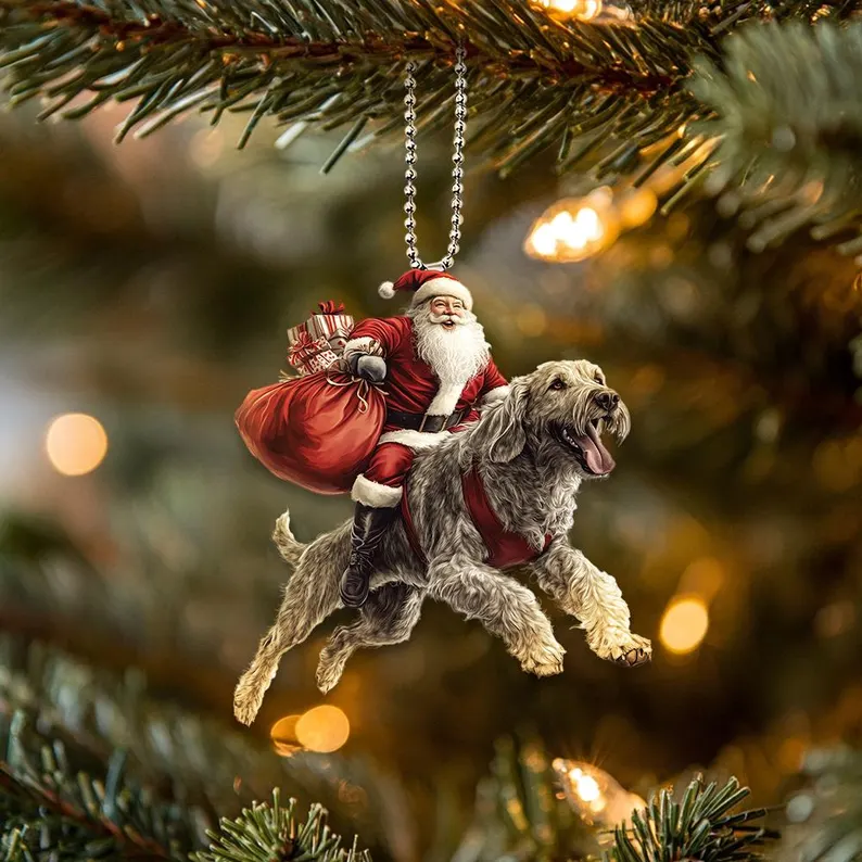 Santa and Animal Ornament