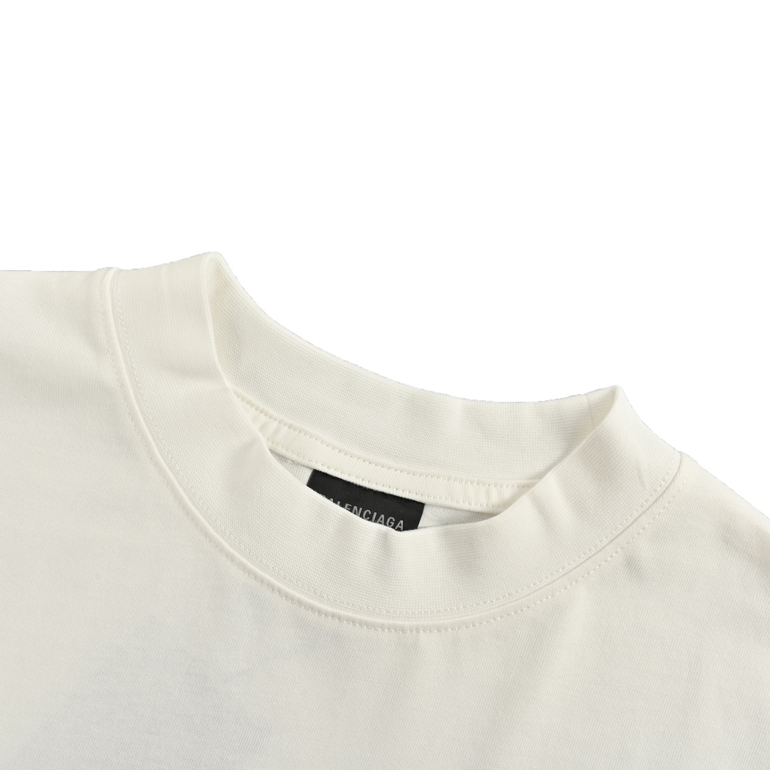Balenciaga 24ss Manchester United jointly destroys crack print short sleeves