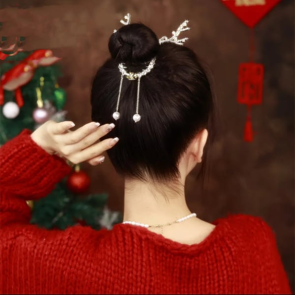 (🌲Early Christmas Sale- SAVE 50% OFF)Christmas elk hairpin 🎀-⏰BUY 2 GET 1 FREE TODAY!!