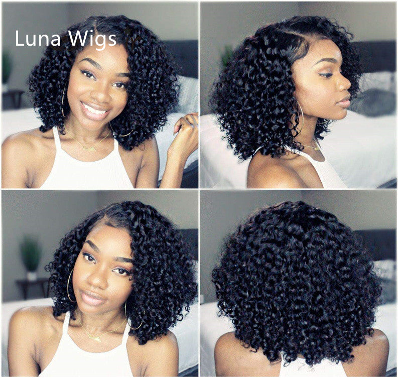 Luna Wigs 14-24 Inch Bob Wigs Pre Plucked Curl Wigs for African American Women