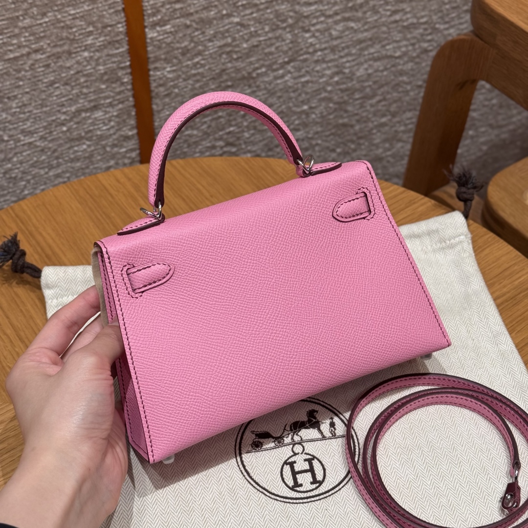 Hermes mini kelly2 5PPink handbag (handmade to order)