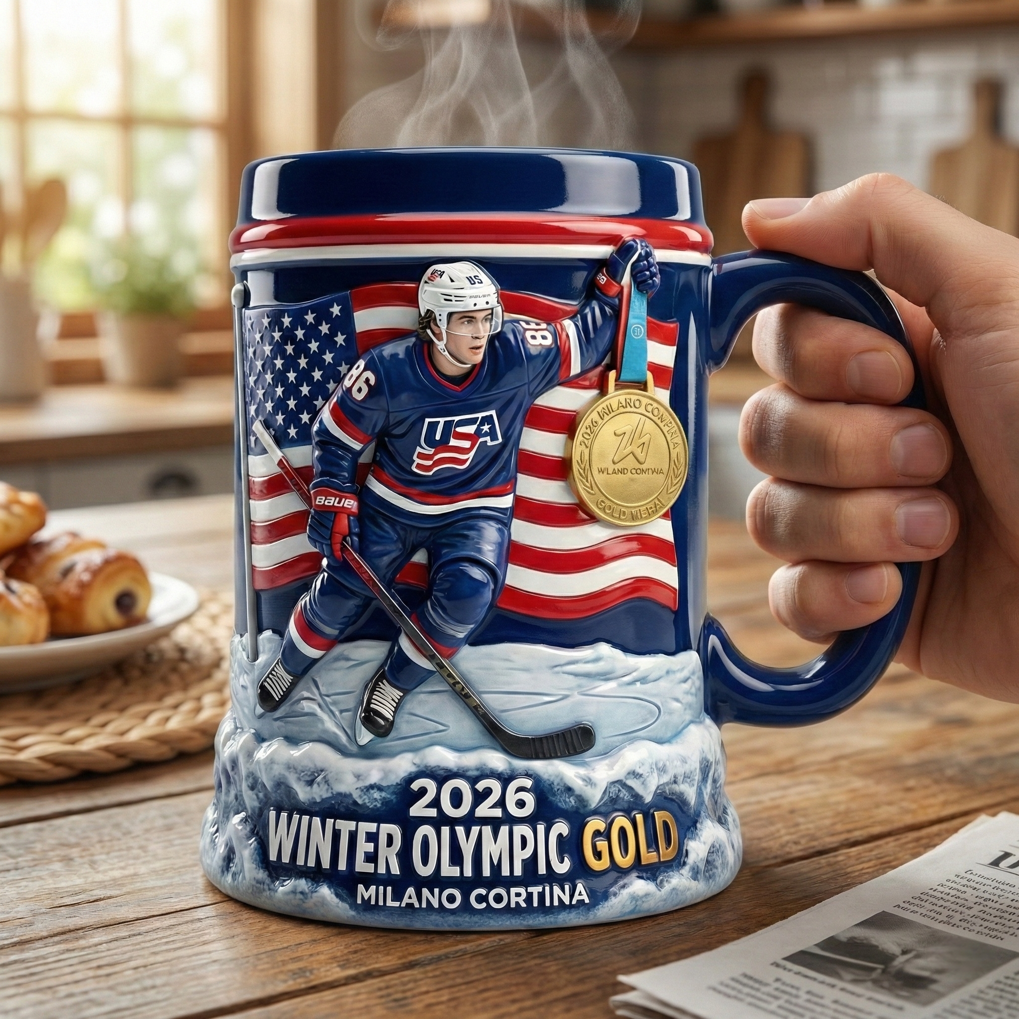 Jack Hughes – 2026 Winter Olympic Gold Commemorative Mug