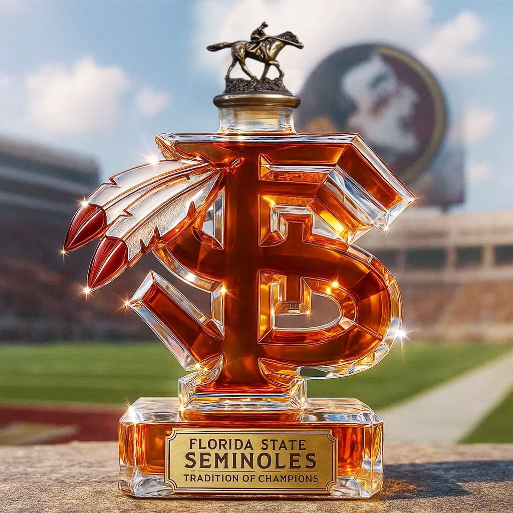 Florida State Seminoles Whiskey Bottle