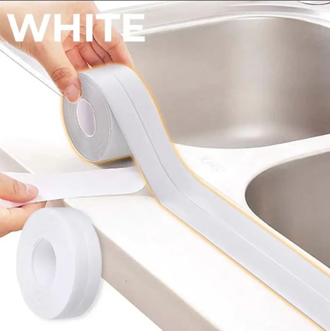 Waterproof Self Adhesive Caulk Strip Tape Sealer (10.5FT) For Kitchen, Bathroom & More