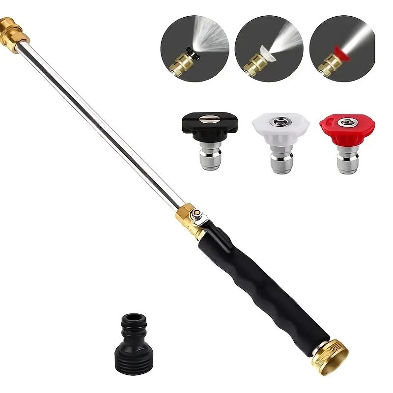 🔫 50% OFF! 💦 High-Pressure Garden Hose Nozzle – 2 Nozzles, Stainless Steel & Leak-Proof 🚗