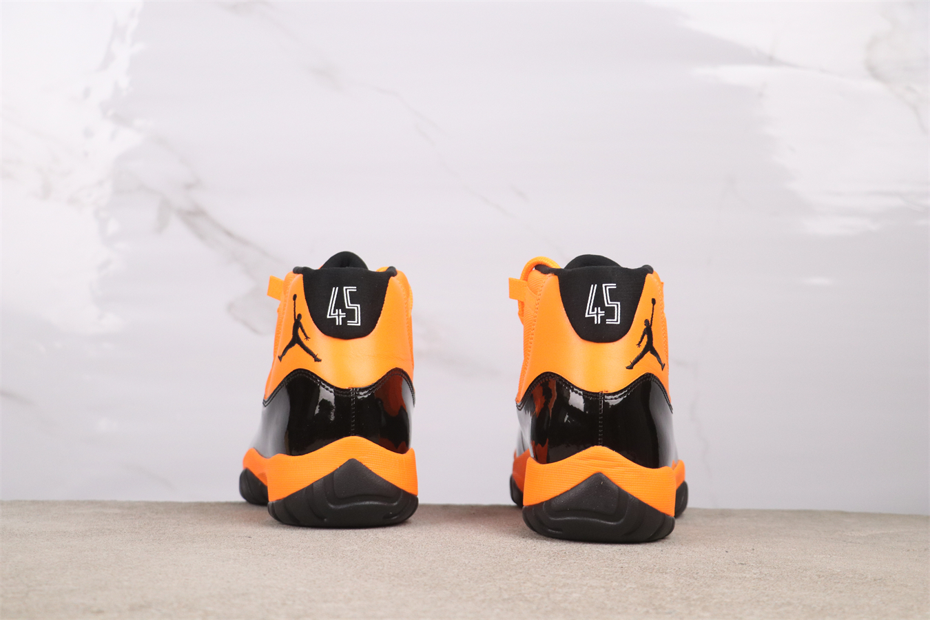 Air Jordan 11 Retro basketball shoes black orange yellow CT8012-800