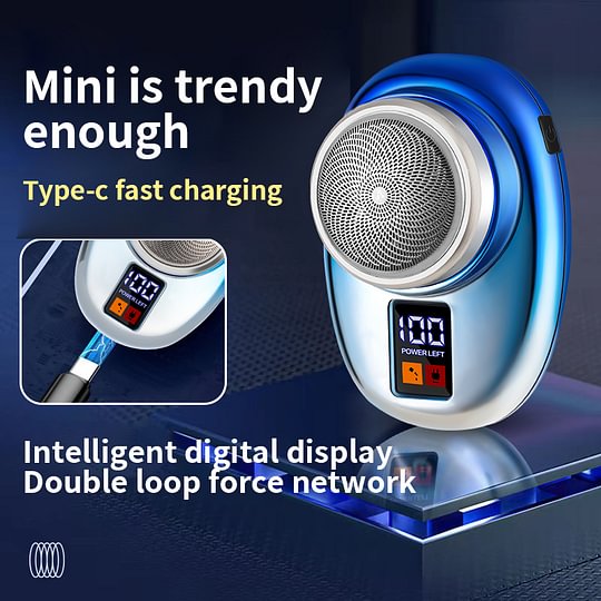 2025 New Digital Display Portable Waterproof Shaver Electric Beard Trimmer