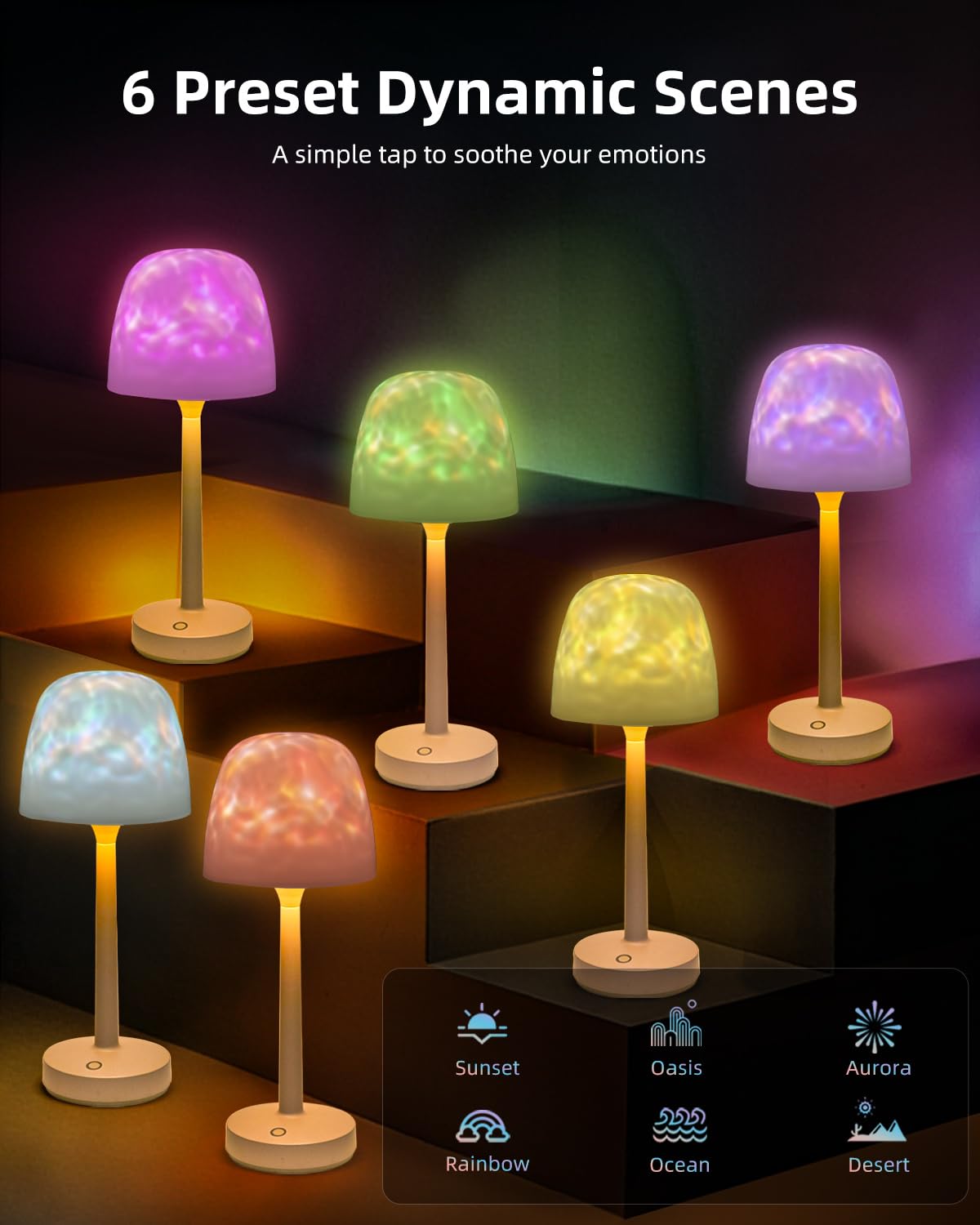 🔥Last Day 50% OFF🔥RGB Ocean Wave Cordless Projector Light