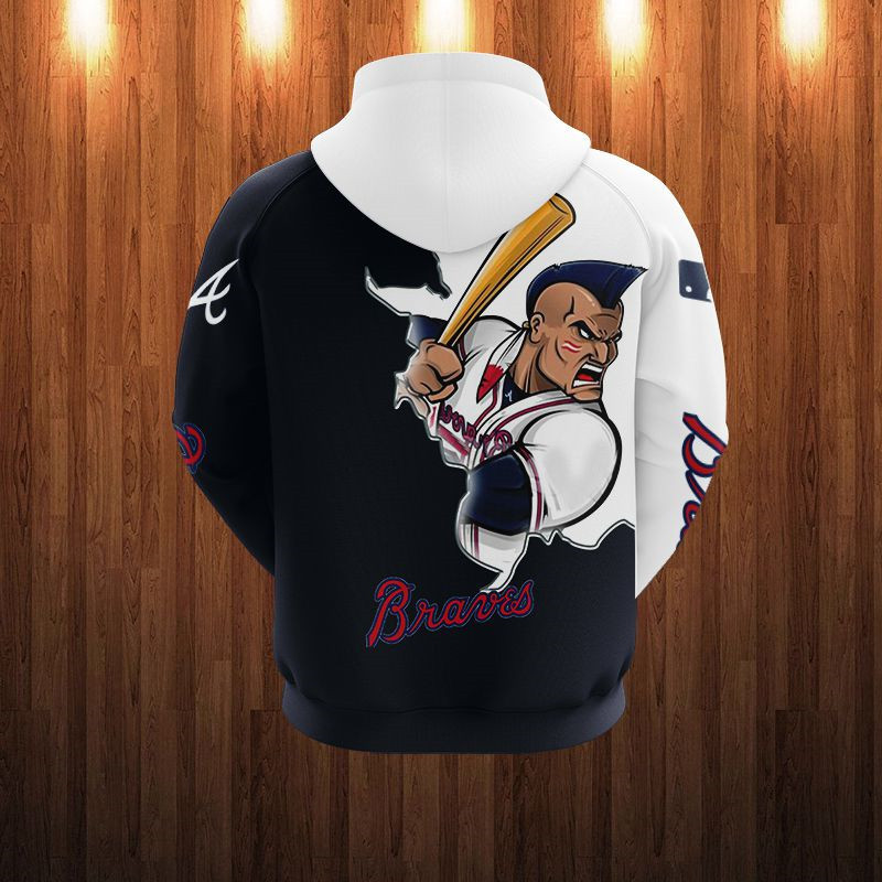 ATLANTA BRAVES HOODIES 3D MASCOT DESIGN
