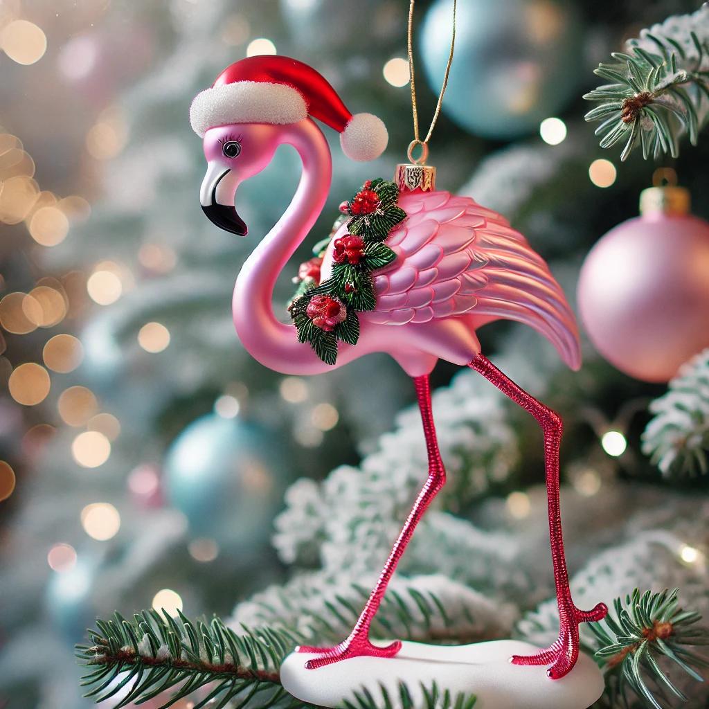 🦩Flamingo Christmas Ornament