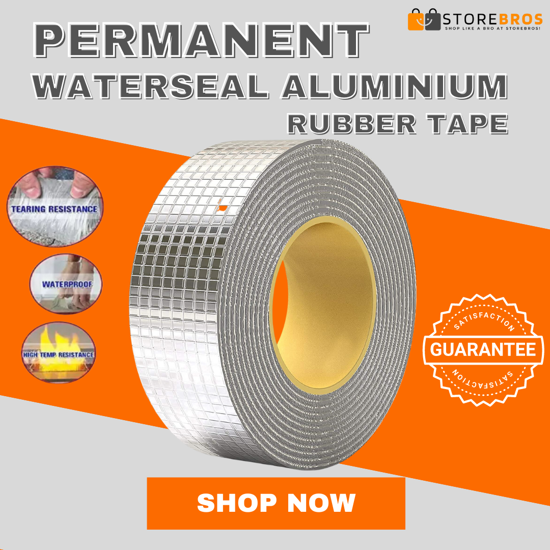 (🔥Father's Day Hot Sale-Save 50%OFF)-Professional Waterproof Butyl Rubber Tape External Aluminium Foil (5cm X 10meter)-BUY 1 GET 1 FREE