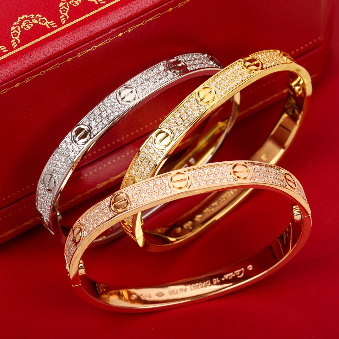 Cartier Love wide screw full diamond bracelet