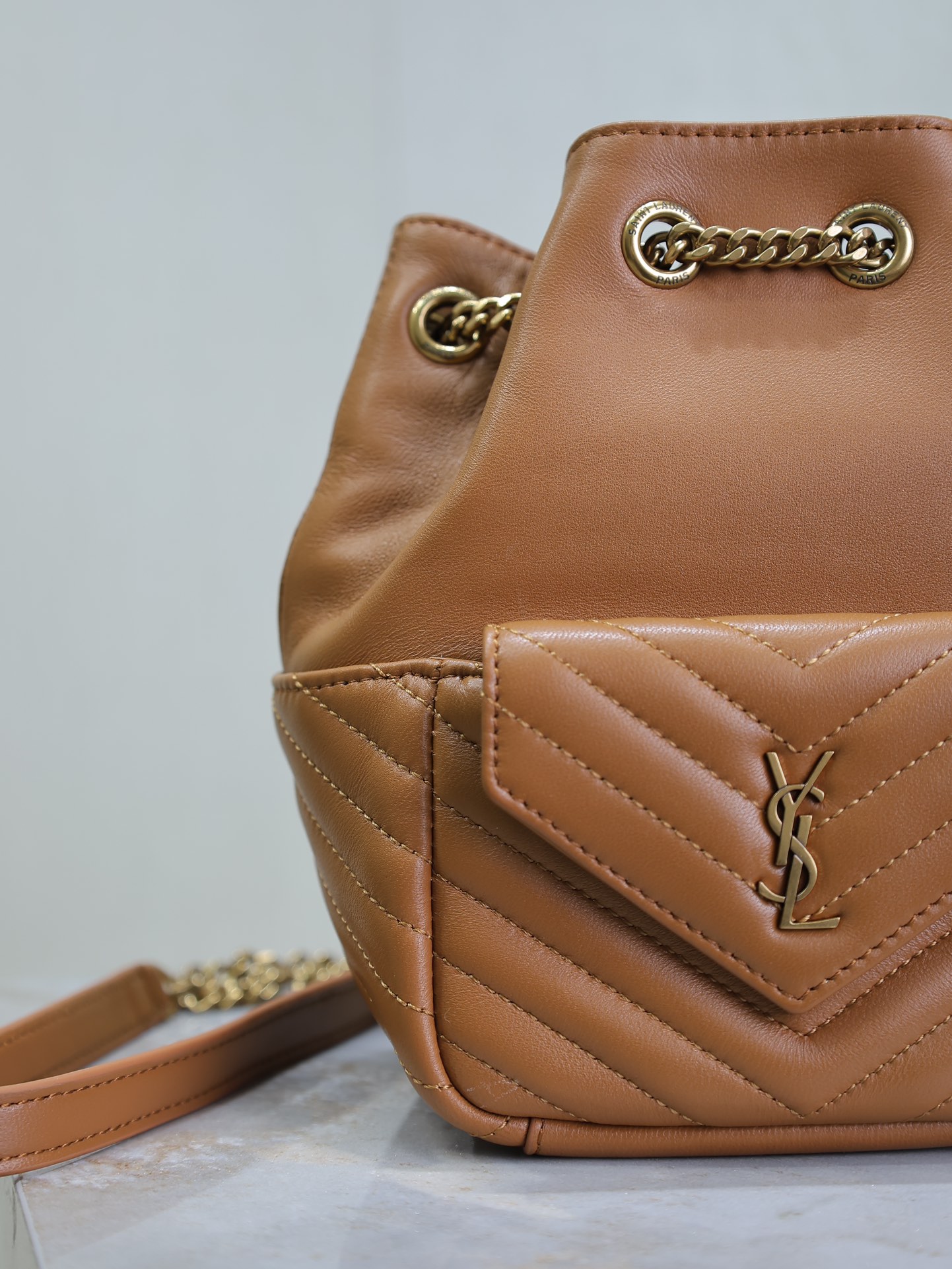Yves Saint Laurent JOE V Quilted Mini Bucket Bag 631052