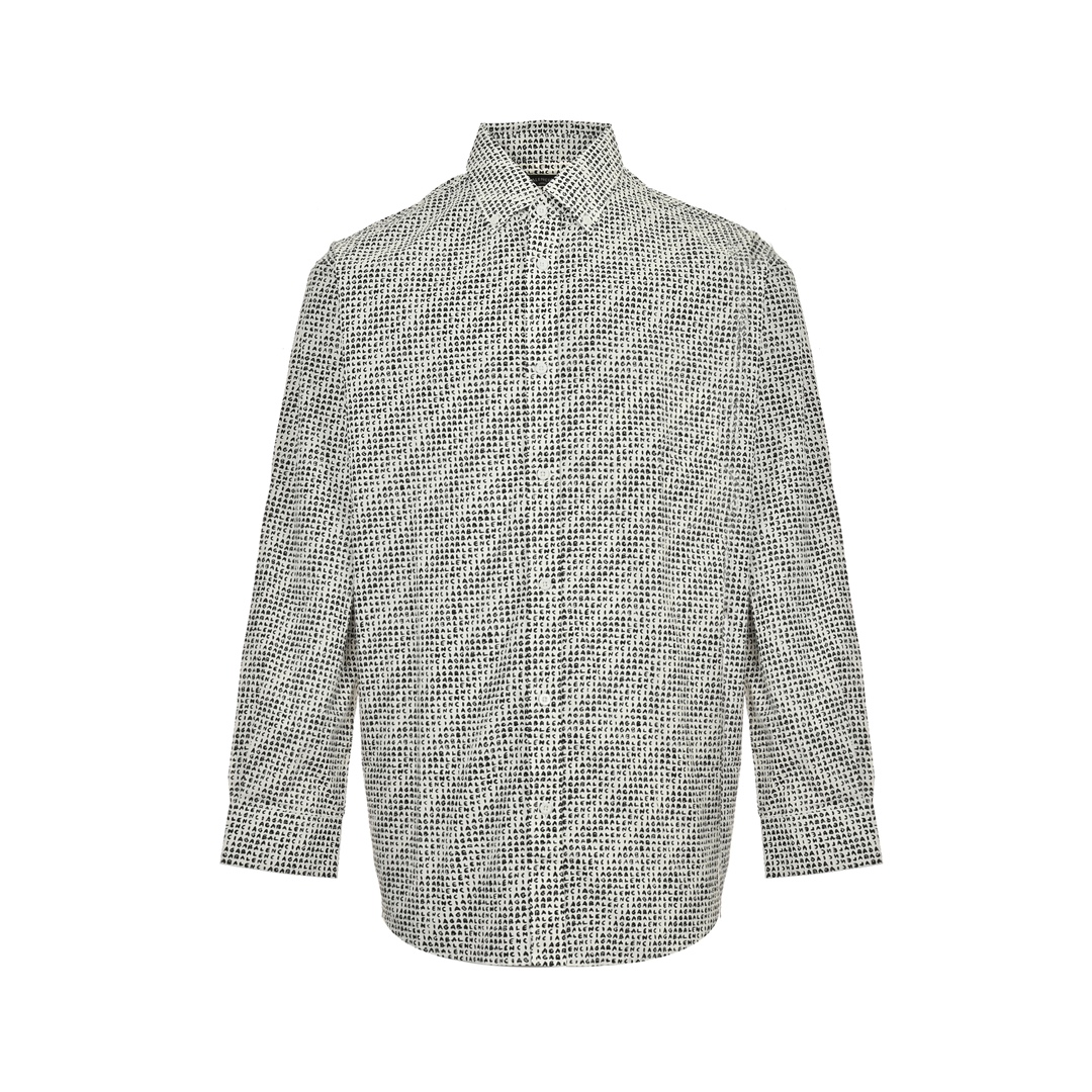 Balenciaga 24Fw Letter Archive Barrage Print Shirt