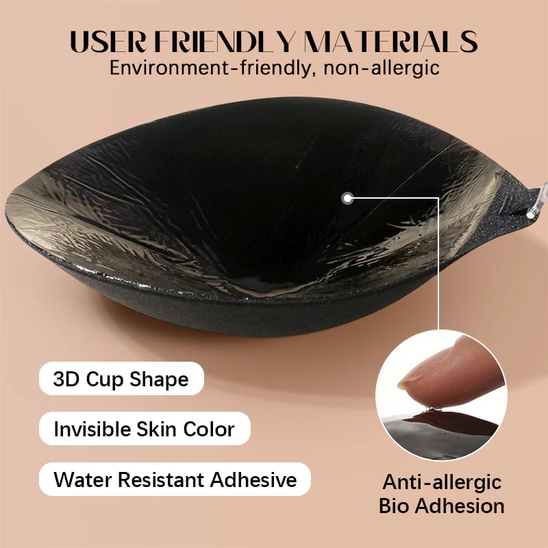 ⏰Last Day Promotion-[SAVE 50% OFF]--Adhesive Bra Backless Strapless Reusable Sticky Invisible Push Up Bra--BUY 1 GET 1 FREE