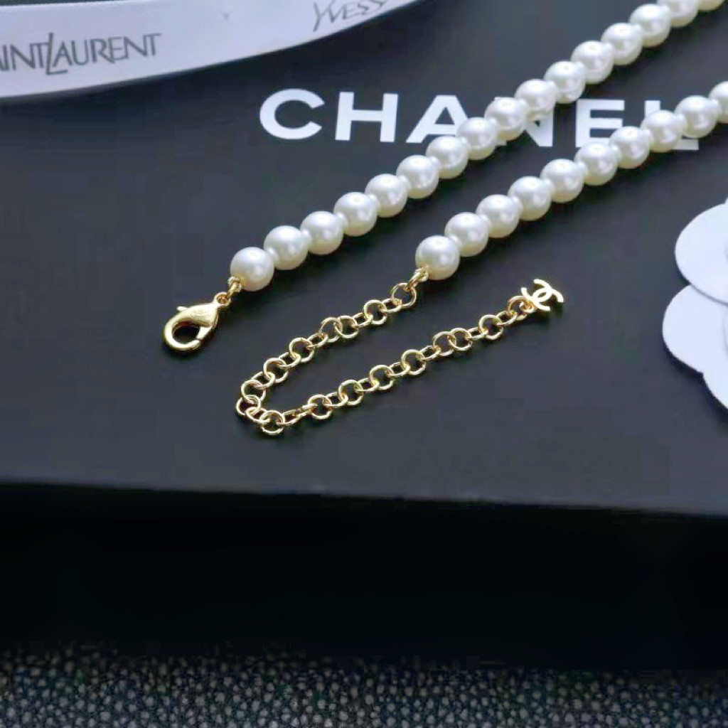 Chanel Pearl Heart Necklace