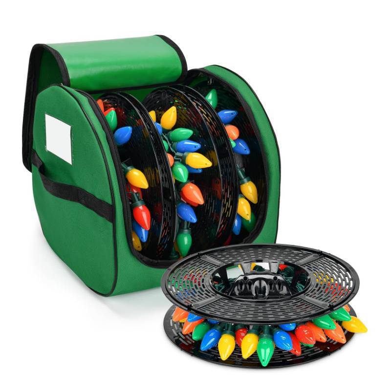 Premium Christmas Light Storage Bag - Includes 3 Spools
