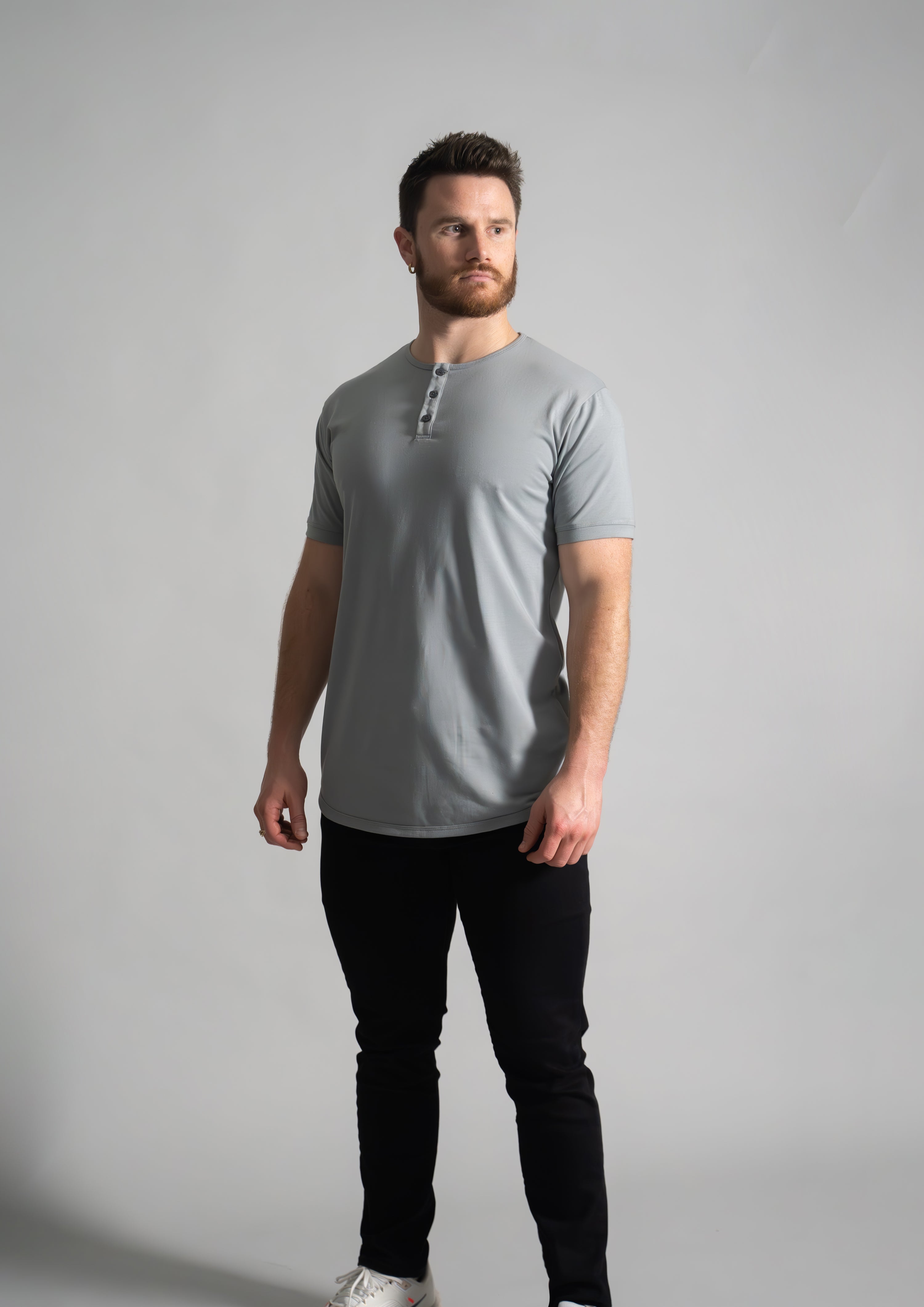 Henley Curved Hem
