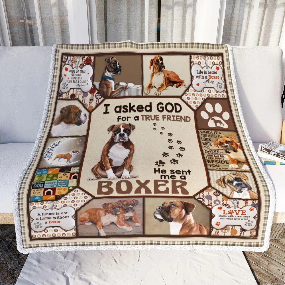 God Sent Me A Boxer Sofa Throw Blanket