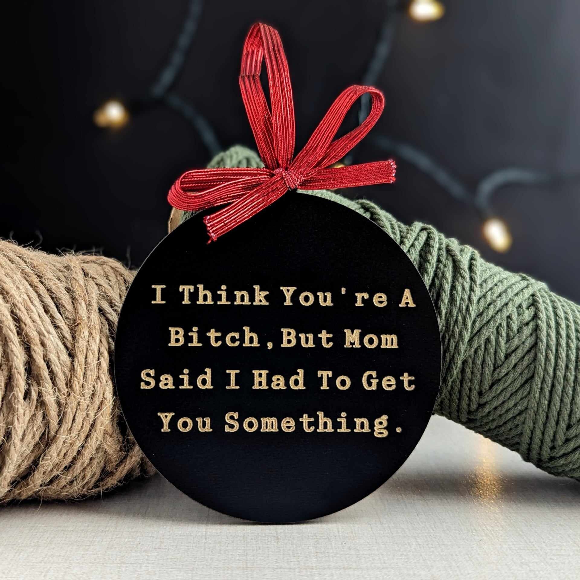 Dark Humor Sibling Christmas Ornament | Snarky Ornament