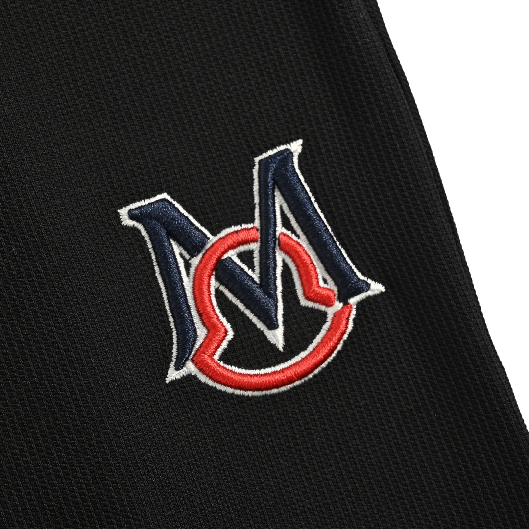 Moncler embroidered logo waffle thin trousers