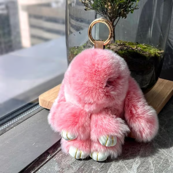 🐰 Handmade Soft Bunny Plush Pendant