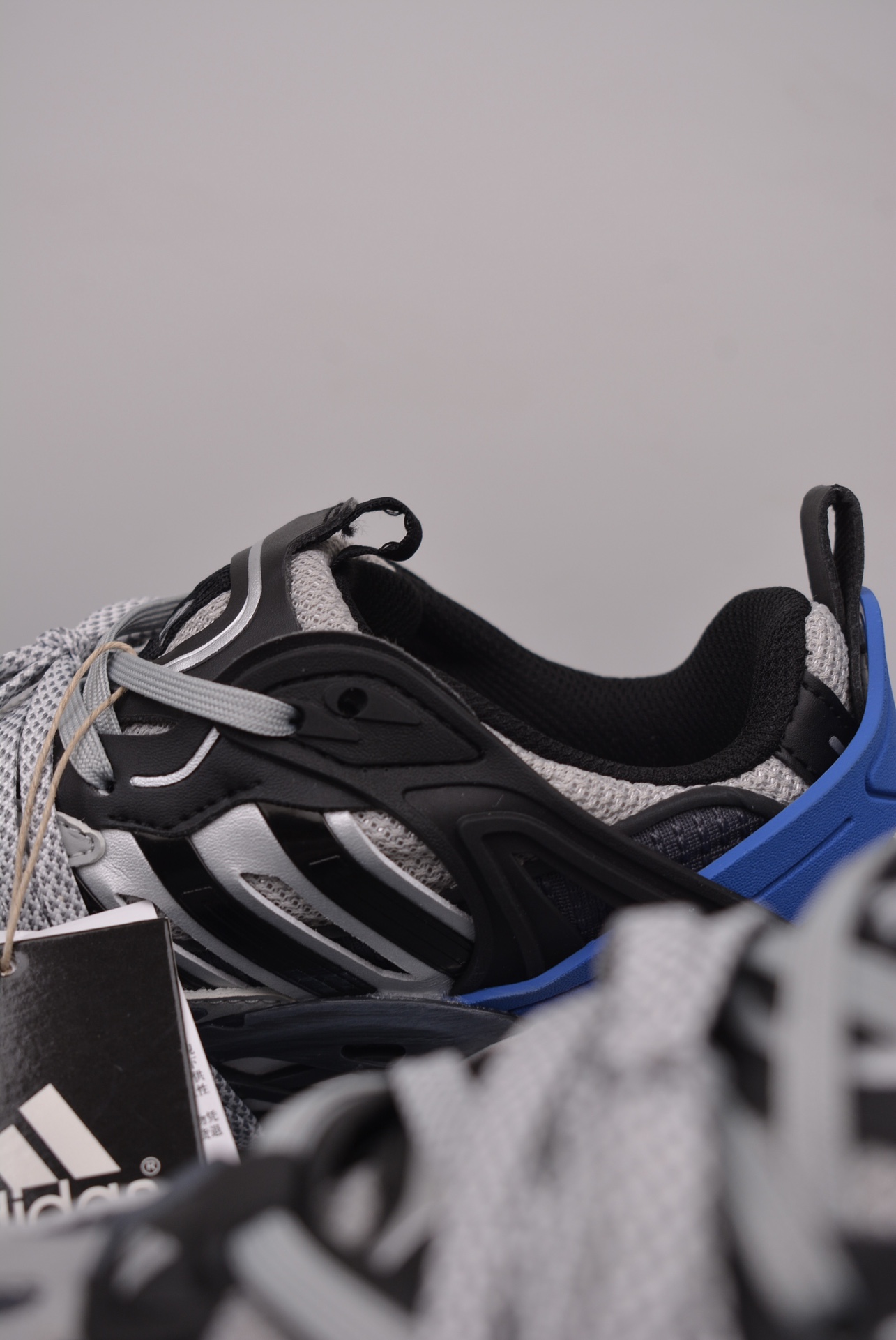 Adidas XLG Runner Deluxe gray, black and blue ropes for old version JS1589