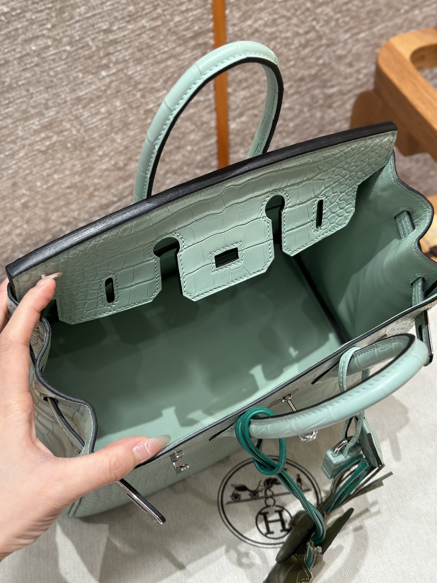 Hermes Birkin 6W Menthe Handbag (Handmade to Order)