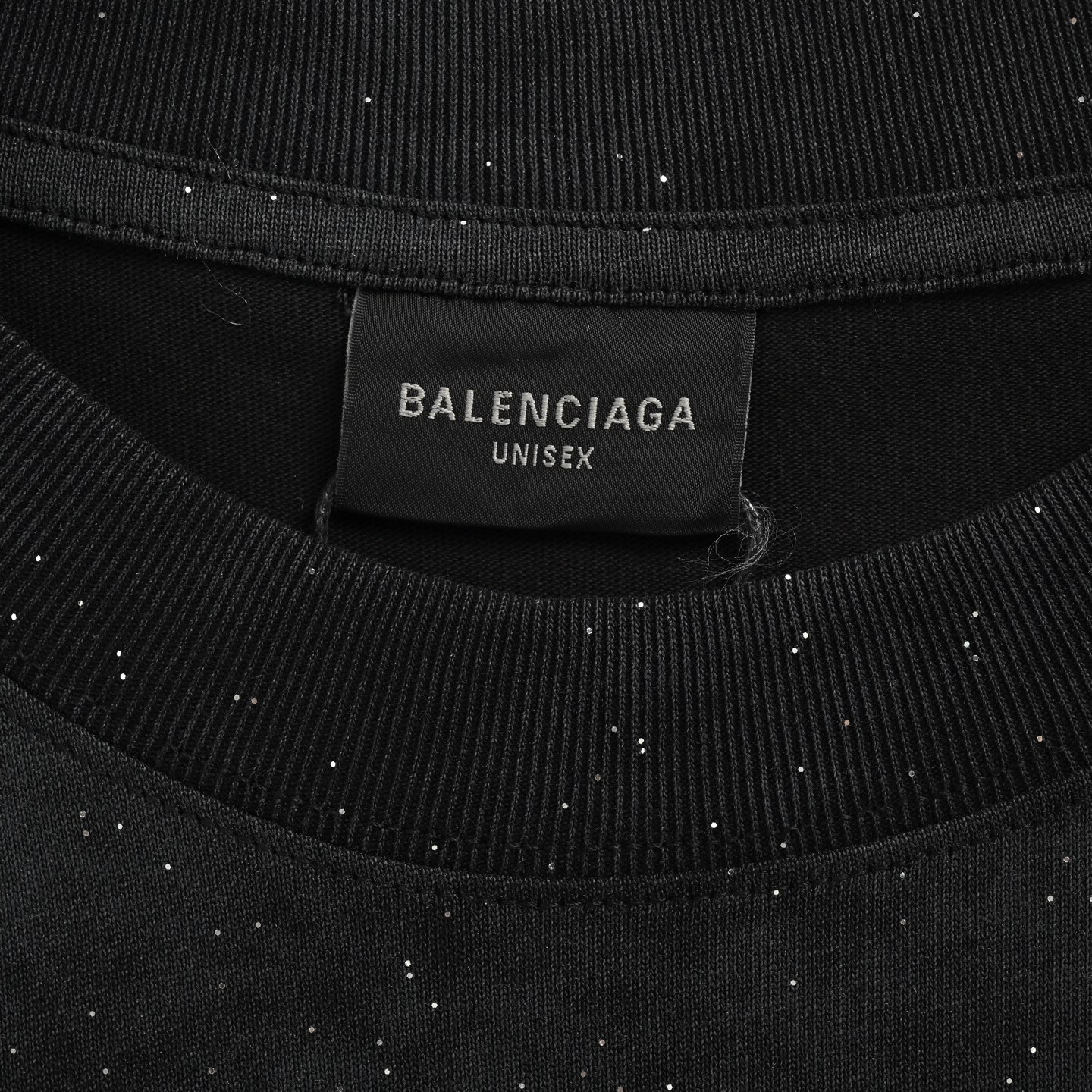 Balenciaga 25ss rendering starry sky embroidered letter short sleeve