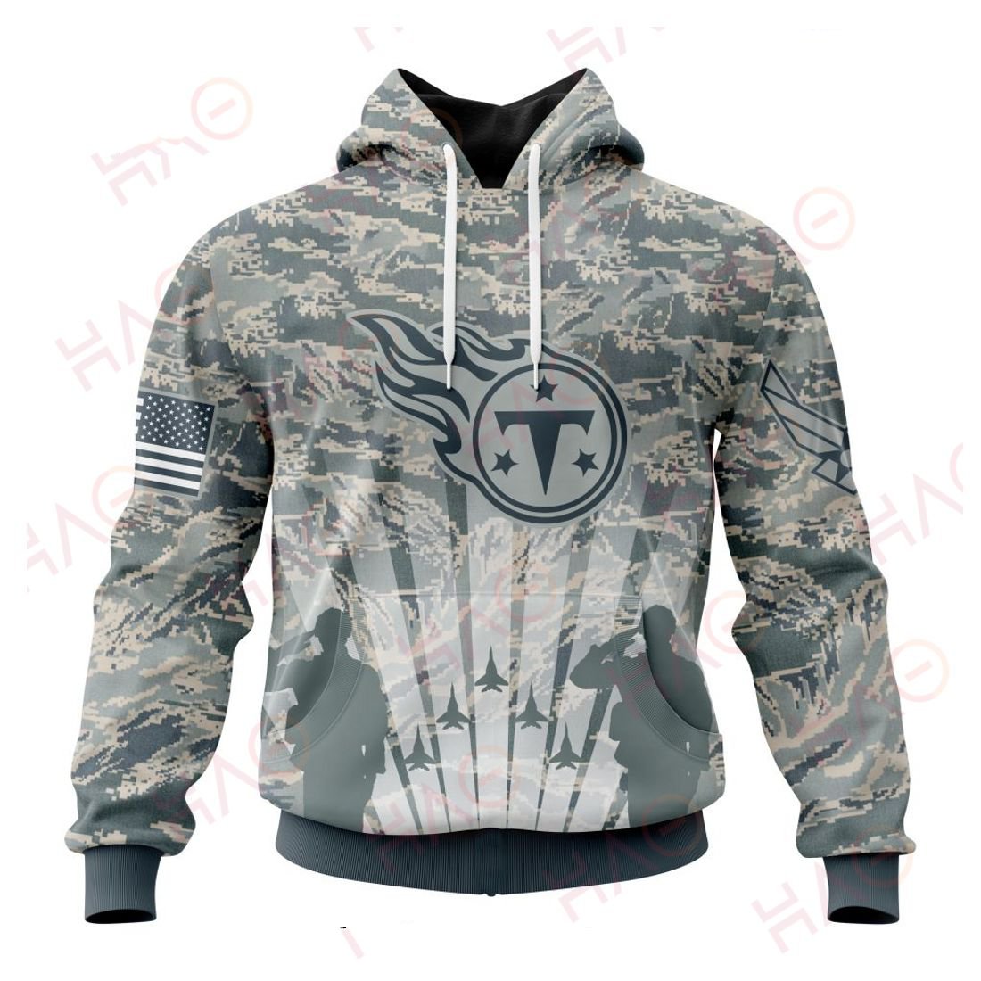 TENNESSEE TITANS 3D HOODIE US AIR FORCE