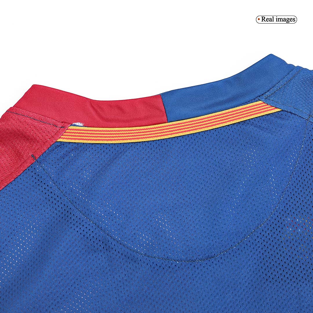 Barcelona Retro Home Long Sleeve Football Shirt 2008/09 - UCL