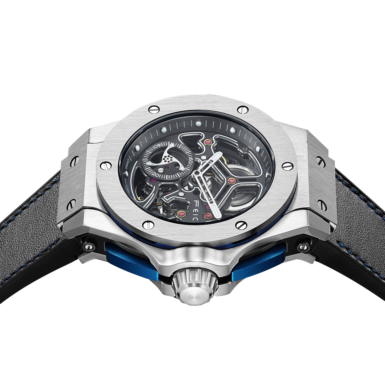 FM701 Skeleton Automatic Watch Men Analog With Stainless Steel Sapphir