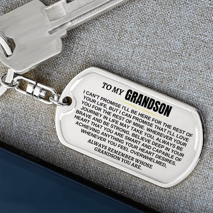 🎁Last Day 49%--🔥 To My Grandchildren - Remember Whose Grandchildren You Are - Unique Keychain 11 Reviews