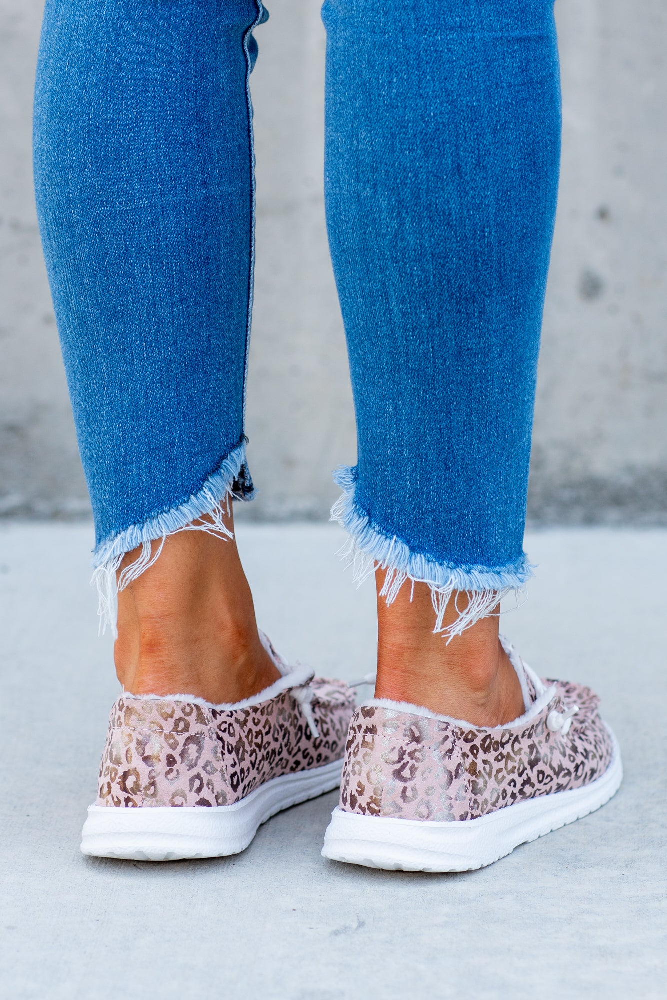 Safari Boat Shoe Sneakers Leopard Print - Blush