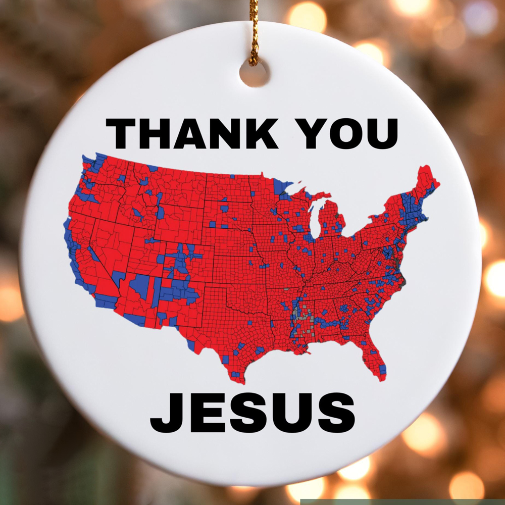 Christian Ornament Election Map 2024 Ornament