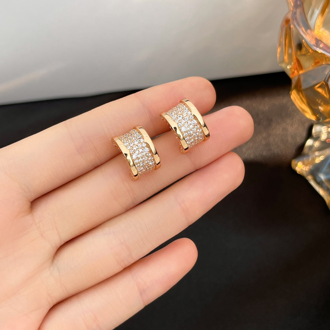 Bulgari Full Diamond Waist Earrings