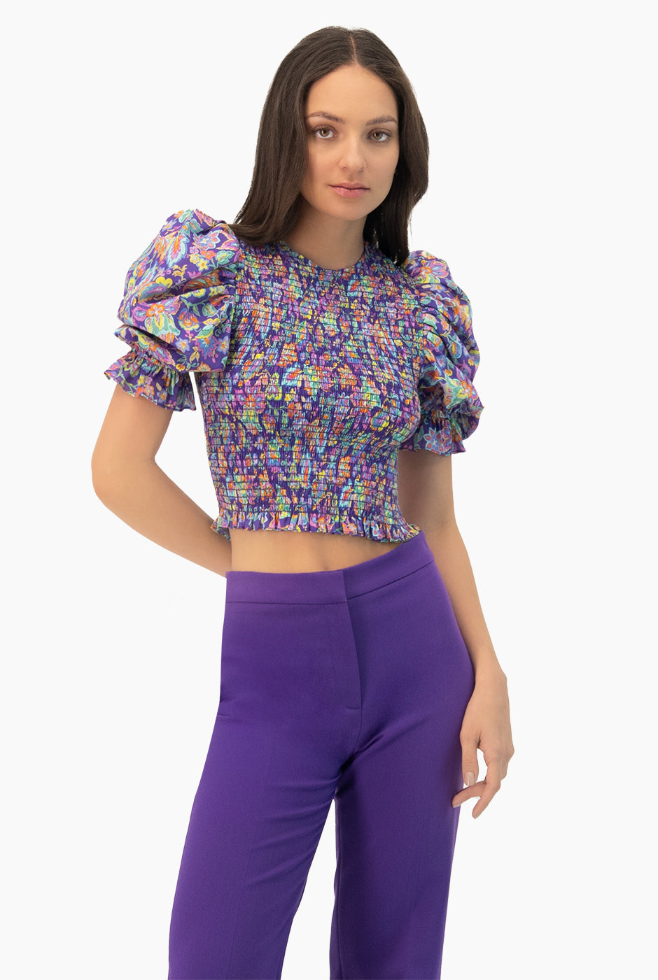 Blusa manga farol tres cuartos
