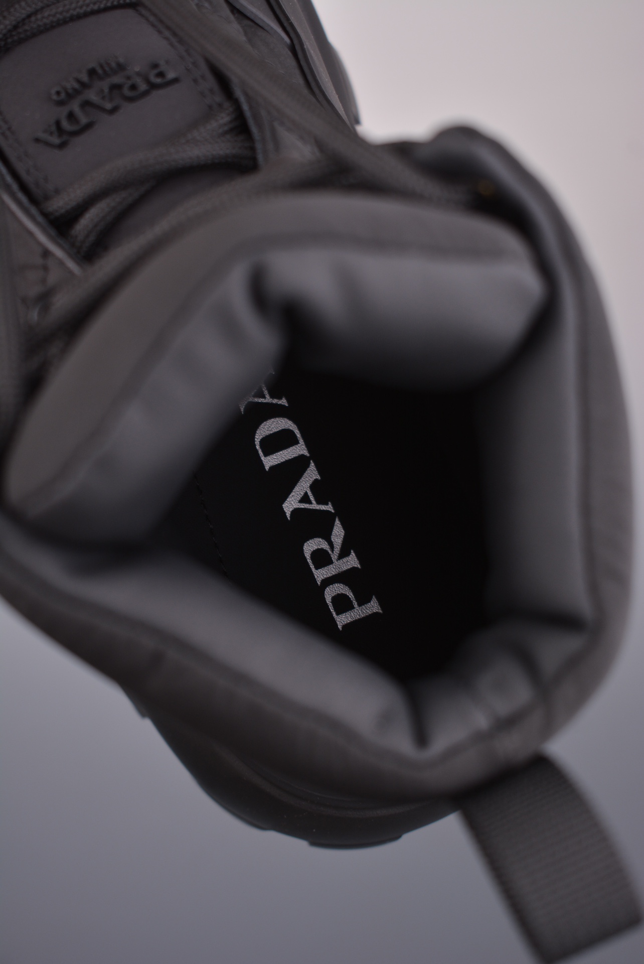 Prada Downtown High Top Sneakers Black