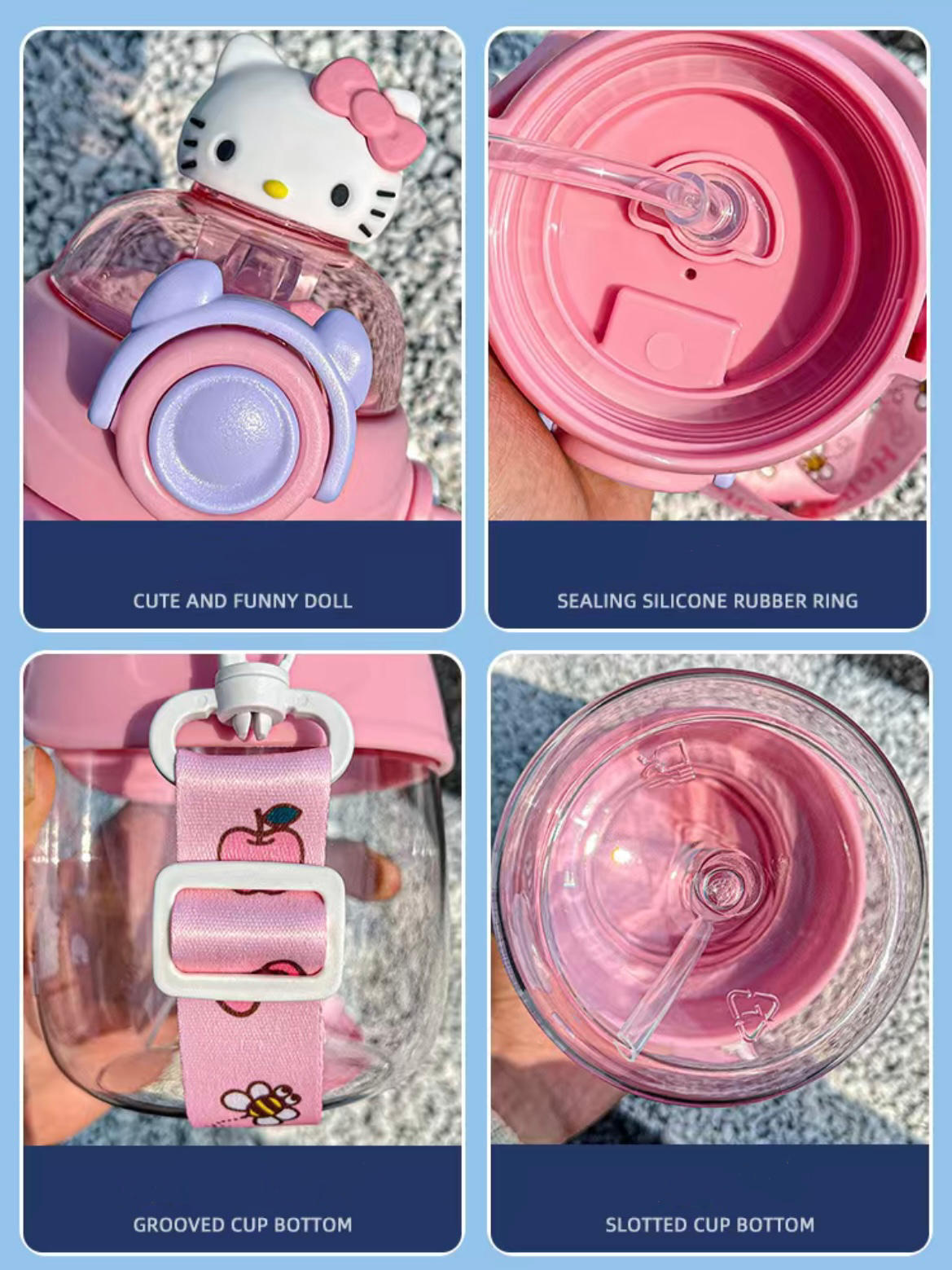 Sanrio Hello Kitty Portable Large-capacity Water Bottle(750ml)