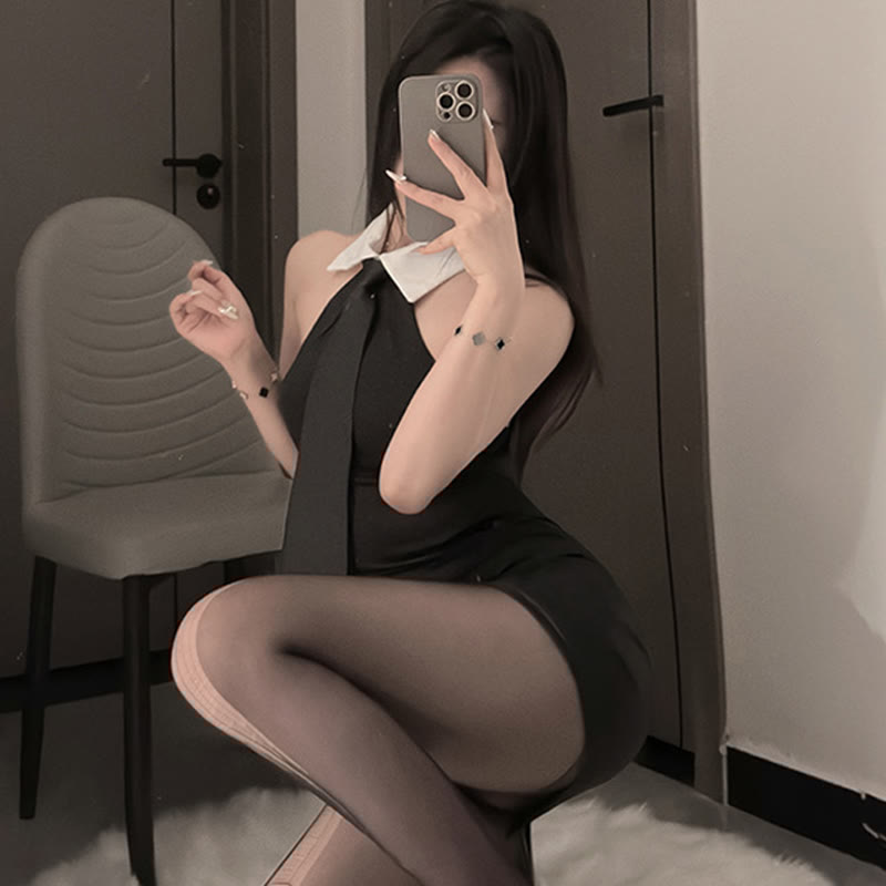 Sexy Tie Backless Lingerie Dress