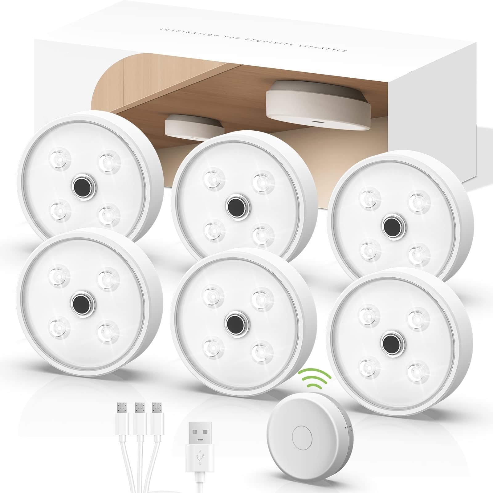 🔥On Sale🔥Rechargeable LED Closet Lights With 2 Color Temps And Remote/Group Control - 3 Pack