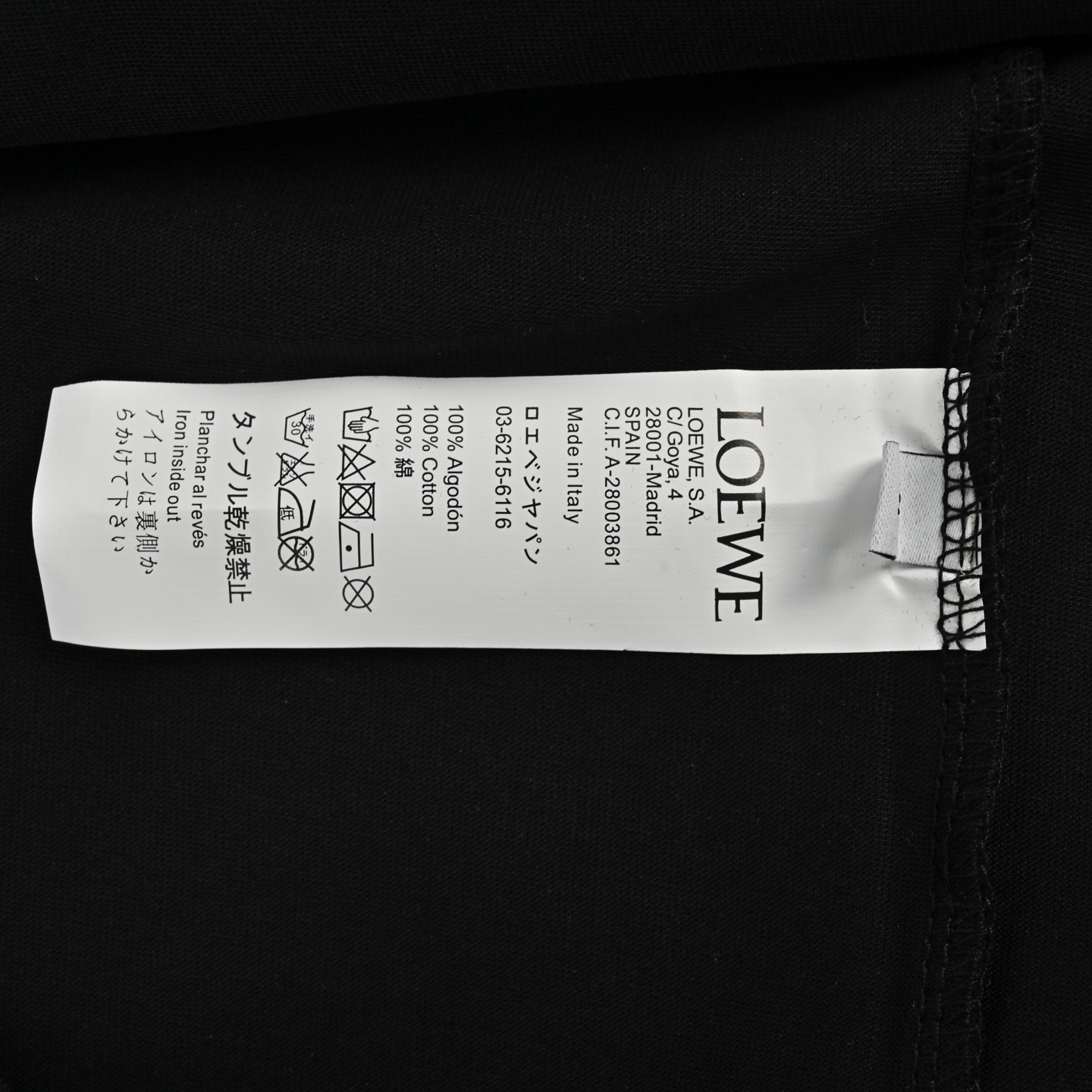 Loewe fluorescent pink logo embroidered short sleeves