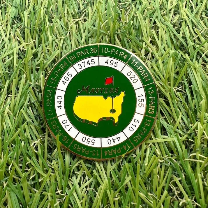 The Masters Scorecard Golf Ball Marker