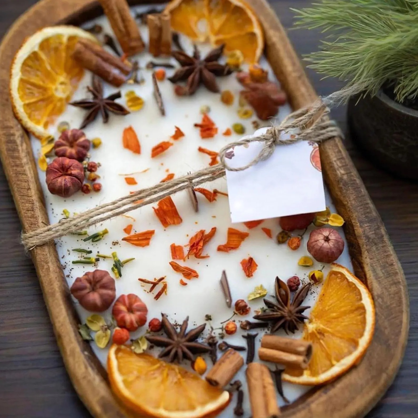 Spiced Orange Cinnamon Chai Dough Bowl Candle