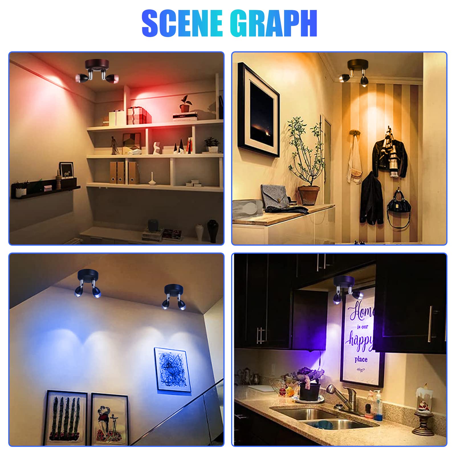 🔥ON SALE🔥Dual Head RGB LED Spotlight with Remote