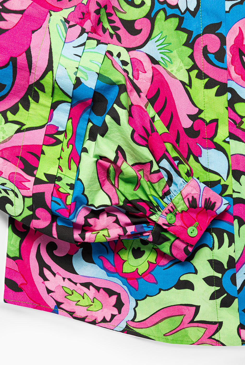 Blusa estampada de cuello tipo mao