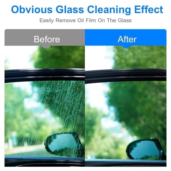 (🔥Last Day Promotion-SAVE 50% OFF)2023 New Upgrade Car Glass Oil Film Cleaner With Free Sponge ♻Safety and Long-term Protection♻ -BUY 2 GET 1 FREE!