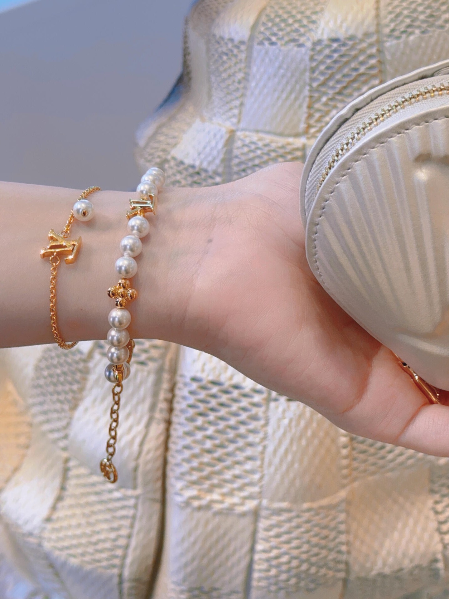 Louis Vuitton Golden Flower Pearl Bracelet